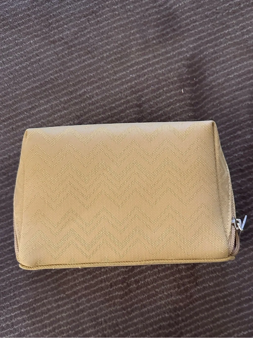MISSONI Yellow Chevron Zip Pouch - AMENITY BAG